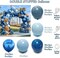 Dusty Blue Balloon Arch - Double Stuffed Dark Blue Balloons Garland Kit Different Size for Happy Birthday Baby Shower Baptism Graduation Wedding Party Decorations